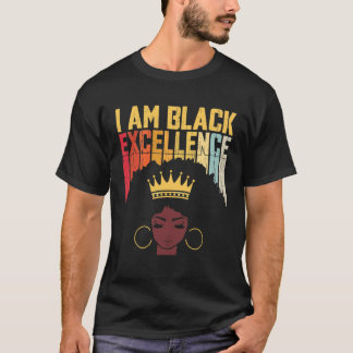 Jag är Black Excellence Black Woman African T Shirt