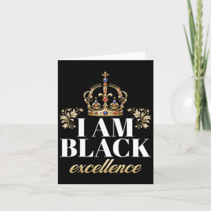 Jag är Black Excellence Kung African American Hist Kort