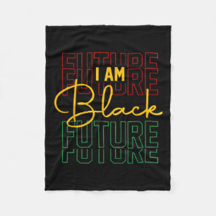Jag är Black Future African American Black History Fleecefilt