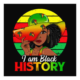 Jag är Black History African America Fototryck