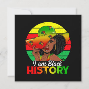 Jag är Black History African America Inbjudningar