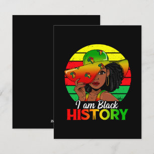 Jag är Black History African America Julkort
