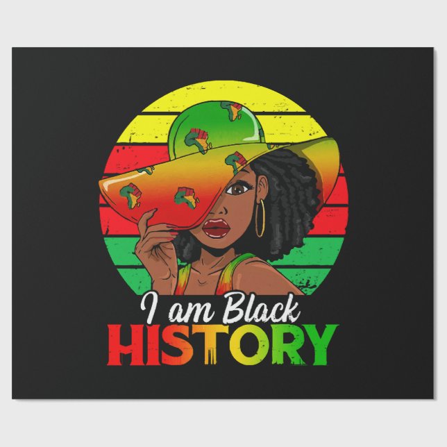 Jag är Black History African America Presentpapper (Platt)