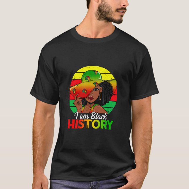 Jag är Black History African America T Shirt (Framsida)