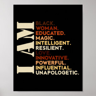 Jag är Black History African American Black Histor Poster