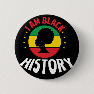 Jag är Black History African American Black Pride Knapp