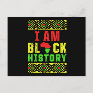 Jag är Black History African American Human Högers Vykort