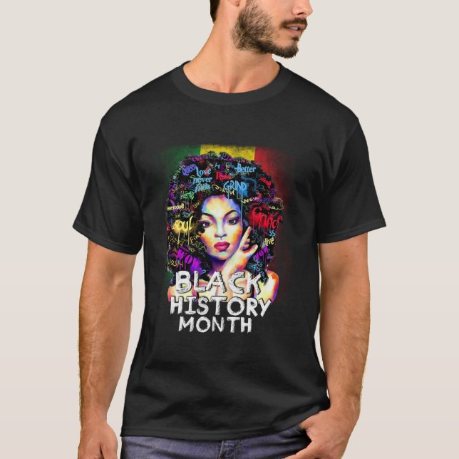 Jag är Black History African American Melanin Quee T Shirt (Framsida)