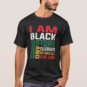 JAG ÄR BLACK HISTORY African American Pride Histor T Shirt