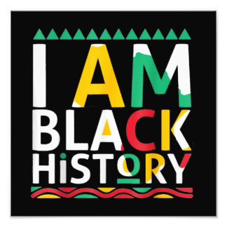 Jag är Black History African Fototryck