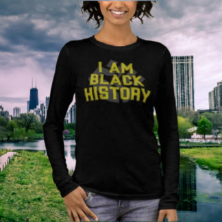 Jag är Black History - Black Fist Långärmad T Shirt