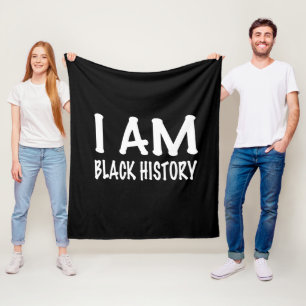 Jag är Black History Fleecefilt