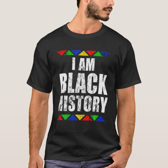 Jag är Black History for Me African Pride BHM Mana T Shirt (Framsida)
