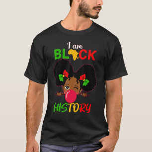 Jag är Black History Girl Little Melanin Princess T Shirt
