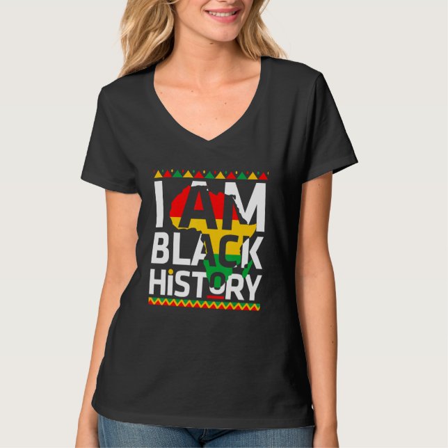 Jag är Black History History Month och Pride Me T Shirt (Framsida)