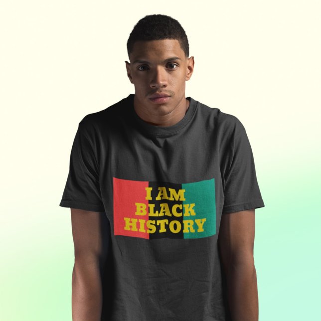 Jag är Black History i Guld Font T-Shirt (Skapare uppladdad)