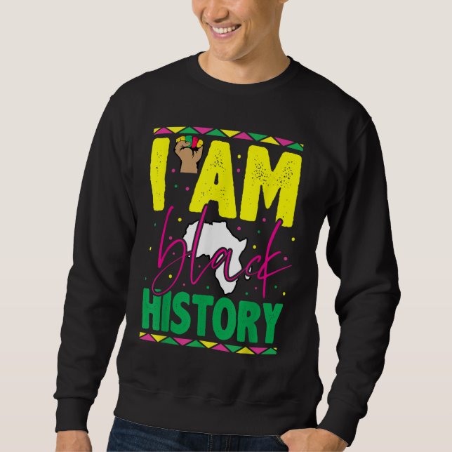 Jag är Black History Lång Ärmad Tröja (Framsida)