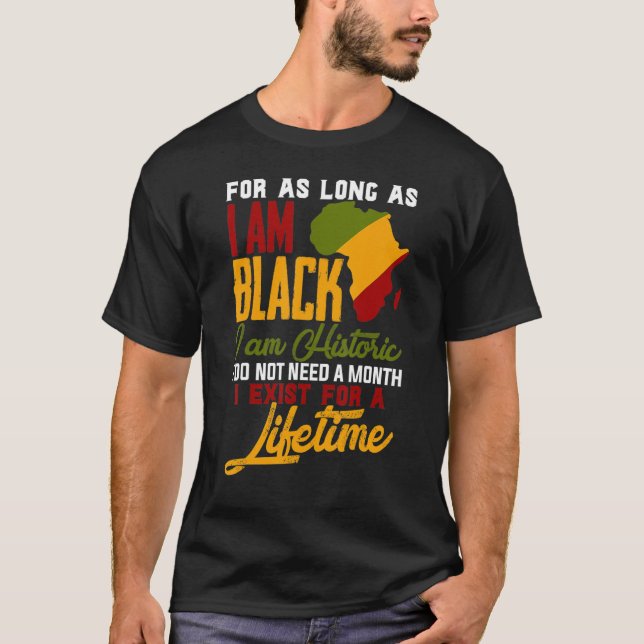 Jag är Black History Life Coola Black History Mon T Shirt (Framsida)
