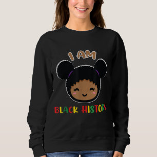 Jag är Black History Little Girl Afro Kärlek Afric T Shirt