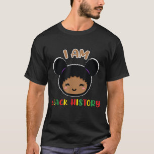 Jag är Black History Little Girl Afro Kärlek Afric T Shirt