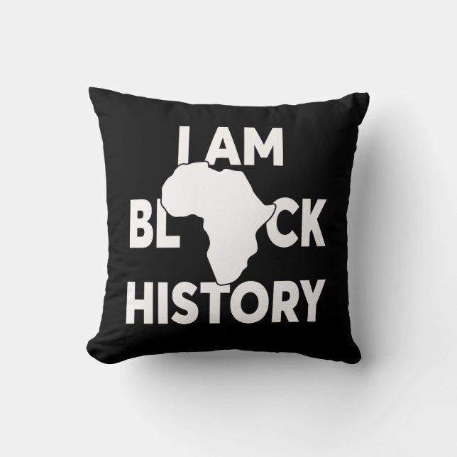 Jag är Black History Lives Matter Kudde (Framsida)