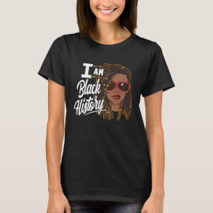 Jag är Black History Locs Girl Loc d African Ameri T Shirt