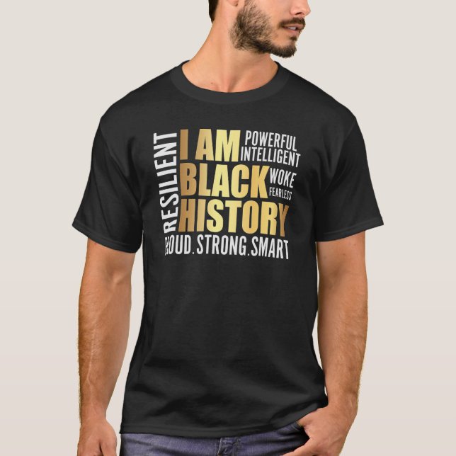 Jag är Black History Melanin Diversity T Shirt (Framsida)