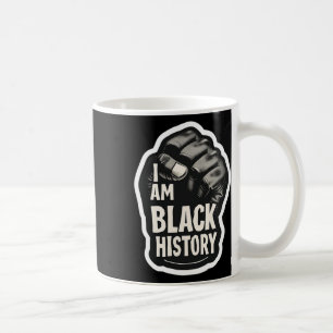 Jag är Black History Monde African Pride Black Fis Kaffemugg