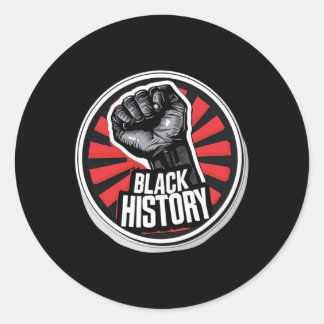 Jag är Black History Monde African Pride Black Fis Runt Klistermärke