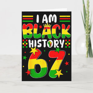 Jag är Black History Month 67 Sex Sju Meme Afrikan Kort