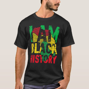 Jag är Black History Month African American Flagga T Shirt