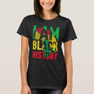 Jag är Black History Month African American Flagga T Shirt