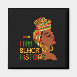 Jag är Black History Month African American Junete Magnet