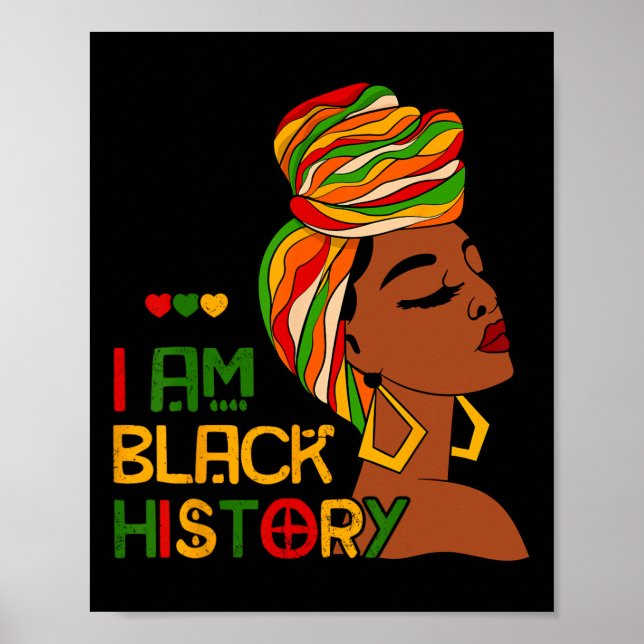 Jag är Black History Month African American Junete Poster (Framsidan)