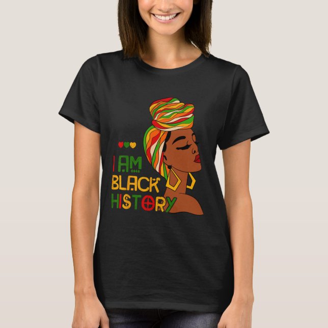 Jag är Black History Month African American Junete T Shirt (Framsida)