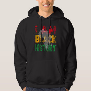 Jag är Black History Month African American Pride Hoodie