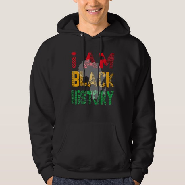 Jag är Black History Month African American Pride Hoodie (Framsida)