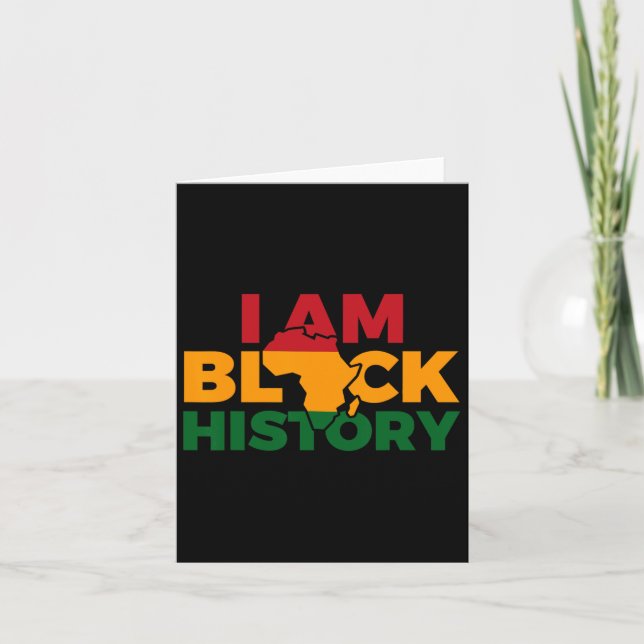Jag är Black History Month African American Pride  Kort (Framsida)