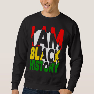 Jag är Black History Month African American Pride  Lång Ärmad Tröja