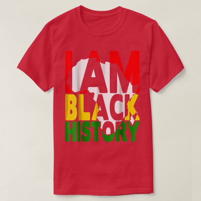 Jag är Black History Month African American Pride  T Shirt (Design framsida)