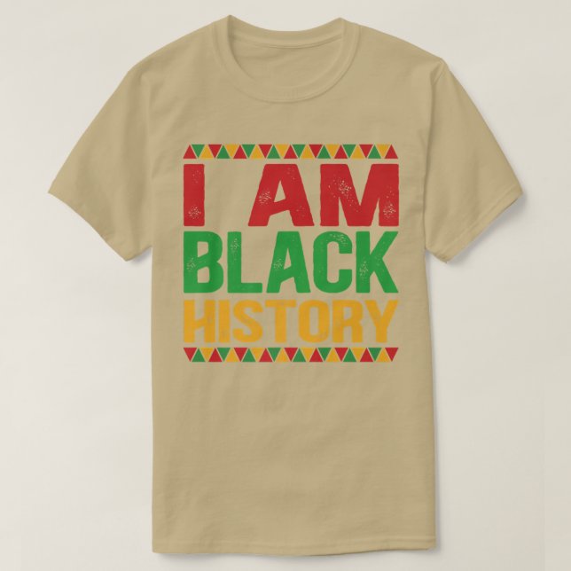 Jag är Black History Month African American Pride  T Shirt (Design framsida)