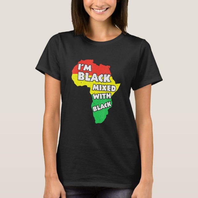 Jag är Black History Month African American Pride  T Shirt (Framsida)