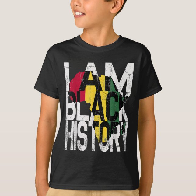 Jag är Black History Month African American Pride T Shirt (Framsida)