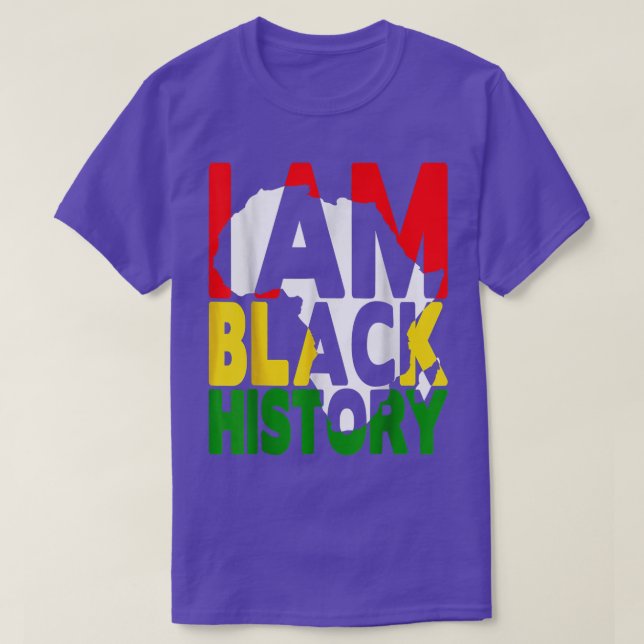 Jag är Black History Month African American Pride  T Shirt (Design framsida)
