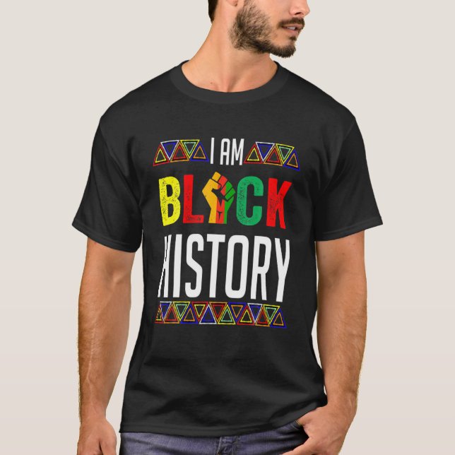 Jag är Black History Month African Pride BHM Manar T Shirt (Framsida)