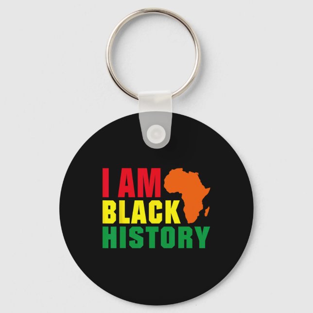 Jag är Black History Month Afrika-grafik  Nyckelring (Framsida)