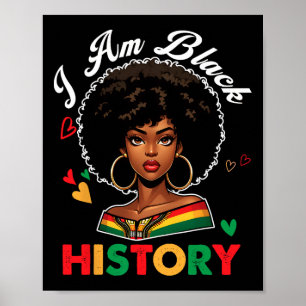 Jag är Black History Month Afroamerikansk historia Poster