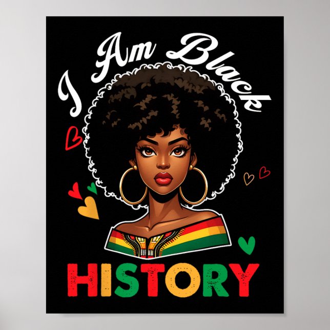 Jag är Black History Month Afroamerikansk historia Poster (Framsidan)