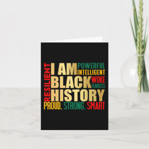 Jag är Black History Month American African Pride Kort