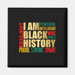 Jag är Black History Month American African Pride Magnet